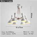 Axyaa Nordic LED Multi-Head Pendant Light for Home and Business Décor