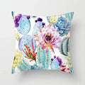 Axyaa Cactus Flower Succulent Plant Pillow Cover - Home Decorative Cushion Cover