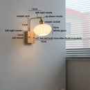 Axyaa Ceramic LED Wall Lamps Bedroom Reading Warm Light Flower Shade