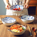 Axya 750ml Ceramic Soup Noodle Bowl with Handle, Heat Resistant Tableware