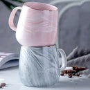Axyaa Marble Pattern Gold Rim Coffee Mug Nordic Design Heat Insulation Cup
