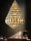 Axyaa Luxury Crystal Pendant Light - Grand Chandelier for Villa, Hotel, Restaurant