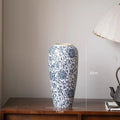 Axyaa Blue Lotus Ceramic Vase for Dry Flowers - Home Decor and Hydroponic Display