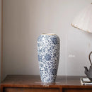 Axyaa Blue Lotus Ceramic Vase for Dry Flowers - Home Decor and Hydroponic Display