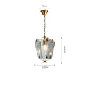 Axyaa French Glass Pendant Light: Vintage Copper, Ideal for Bedroom, Study, Dining Room
