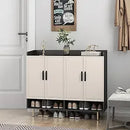Axyaa 4-Door Shoe Storage Cabinet with Adjustable Shelves