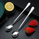 Axyaa Long Handle Stainless Steel Coffee Spoon Ice Cream Dessert Korean Style Tableware