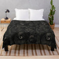 Axyaa Black Pomeranian Throw Blanket: Soft, Fluffy, and Beautiful Sofa Quilt Blanket