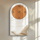 Axyaa Arched Mirror Edge Wall Clock for Stylish Home Decor