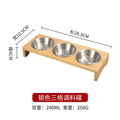 Axyaa Stainless Steel Condiment Set with Wooden Tray - BBQ Sauce & Spice Dish
