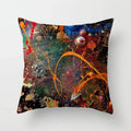 Axyaa Geometric Cat Hug Pillow Cover - Psychedelic Color Sofa Decor