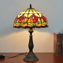 Axyaa Stained Glass LED Table Lamp - Mediterranean Baroque Style Bedroom Light