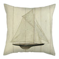Marine Ship Print Linen Pillow Cover for Home Sofa Decor Axyaa