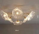 Axyaa Nordic Glass Flower Pendant Light for Home Decor and Restaurant Ambiance