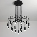 Axyaa Modern LED Chandelier: Black Pendant Lighting for Living Room, Restaurant, Bedroom Kitchen