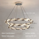 Axyaa Crystal LED Pendant Chandelier, Dimmable Modern Chrome Hanging Light