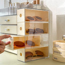 Axyaa Acrylic Glasses Storage Box | Stackable Drawer Display Stand | Multi-Grid Organizer