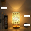 Axyaa Solid Wood LED Table Lamp for Bedroom Decor and Eye Protection