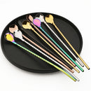 Axyaa Stainless Steel 2-in-1 Straw Spoon Set - Reusable Drink Straws for Parties