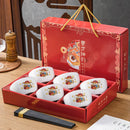 Axyaa Ceramic Cartoon Bowls & Chopsticks Set - Creative Gift Pack