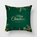 Axyaa Merry Christmas Green Pillowcase Sofa Decoration Cover