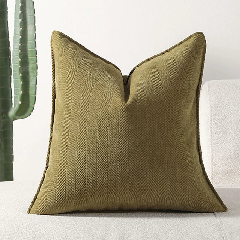Axyaa Chenille Herringbone Embossed Pillowcase Set for Bedroom and Couch