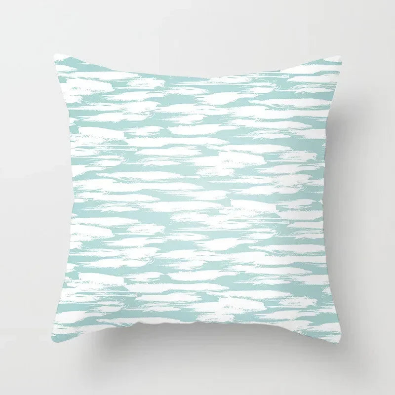 Modern Geometry Print Pillow Case for Home Decor by Axyaa - Mint Green Pillow Cover