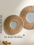 Boho Macrame Mirror Wall Hanging by Axyaa - Handmade Jute Rope Decor for Home