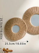 Boho Macrame Mirror Wall Hanging by Axyaa - Handmade Jute Rope Decor for Home