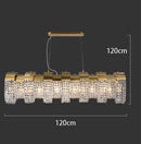 Axyaa Crystal Chandelier, Stair Pendant Light, Modern Living Room Lighting