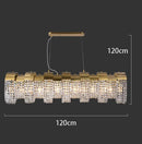 Axyaa Crystal Chandelier Stair Pendant Lamp Living Room Lighting