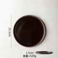 Axyaa Ceramic Plate Round Flat Breakfast Dessert Steak Sashimi Molecular Cuisine Tableware