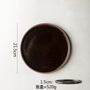 Axyaa Ceramic Plate Round Flat Breakfast Dessert Steak Sashimi Molecular Cuisine Tableware