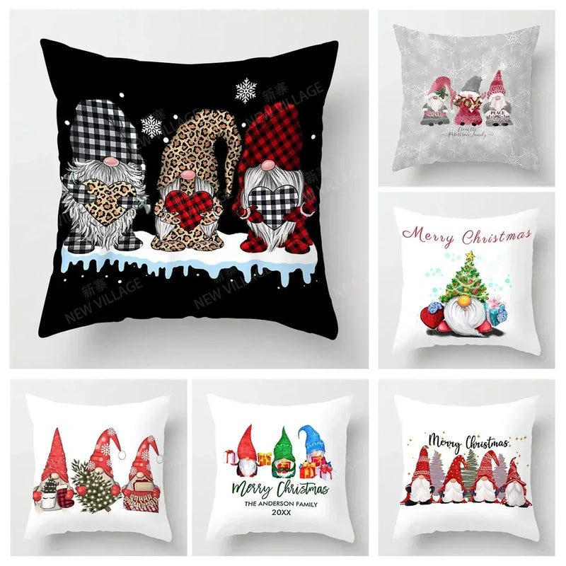 Axyaa Christmas Series Pillowcases 40x40-60x60 Home Decor Customizable for Holiday Celebrations