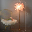 Axyaa Ostrich Feather Floor Lamp - Romantic Living Room Bedroom Atmosphere