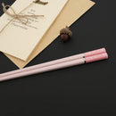 Axyaa Pink Cherry Blossom Non-Slip Alloy Chopsticks – Set of 5 Pairs