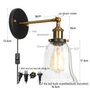 Axyaa Industrial Glass Wall Sconce Art Light for Stair, Foyer, Bedroom & Dining Room