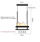 Axyaa Retro Glass Candle Chandelier LED Pendant Lamp for Kitchen, Living Room, Bar.