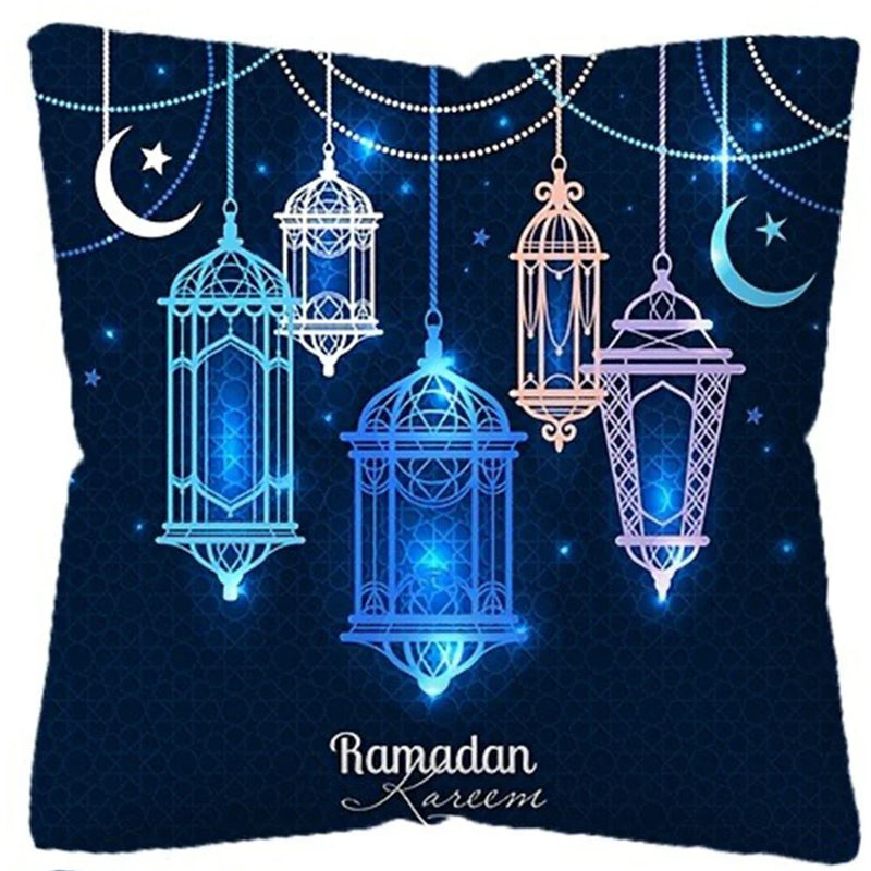 Axyaa Ramadan EID Mubarak Pillow Cover for Home Sofa Decoration