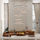 Axyaa Modern Light Luxury Staircase Pendant Lights for Living Room and Indoor Lighting