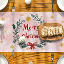 Axyaa Christmas Tree Gold Snowflake Table Runner for Farmhouse Holiday Party