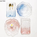 Axyaa Gradient Glass Dessert Plate for Molecular Cuisine and SushiDisplayStyle