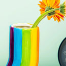 Axyaa Rainbow U-Shaped Resin Vase - Modern Aesthetic Home Decor Ornaments