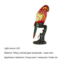 Axyaa Tiffany Parrot LED Glass Table Light - Creative Home Decor
