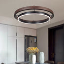 Axya Nordic Wood Grain Chandelier for Living Room & Dining Room Lighting