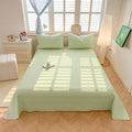 Axyaa Solid Color Lattice Yarn-Dyed Sheets - Soft and Skin-Friendly