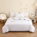 Axyaa Blue Washed Cotton Summer Quilt for Comfortable Skin-Friendly Bedroom