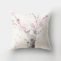 Deer Animal & Natural Leaves Cushion Cover by Axyaa - Home Decoration