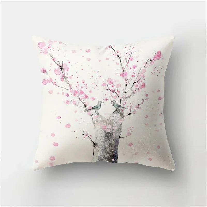 Deer Animal & Natural Leaves Cushion Cover by Axyaa - Home Decoration