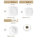 Axyaa JULIA Classic 18-Piece Porcelain Dinnerware Set for 6